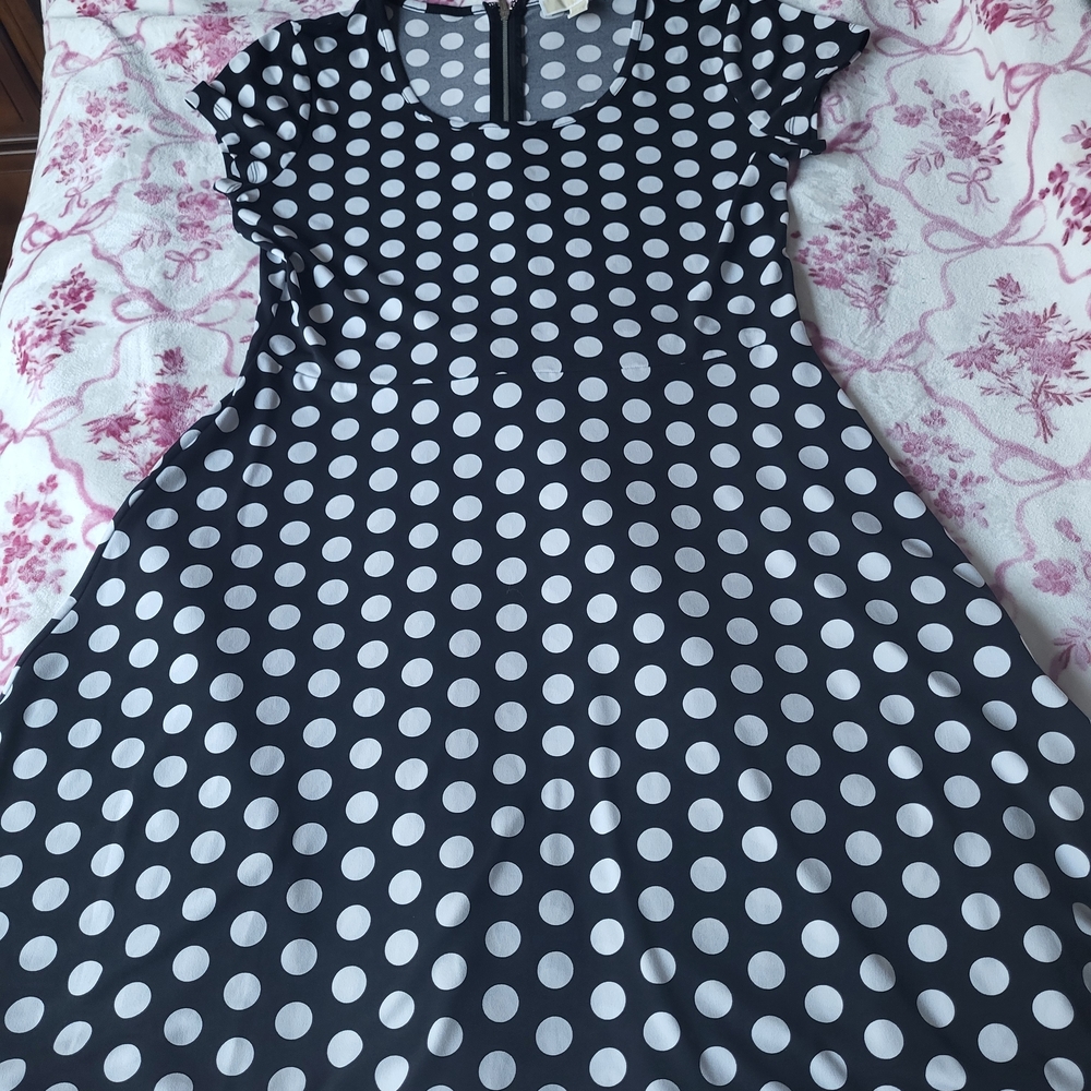 MICHAEL Michael Kors Black and White Dot Mini Dress